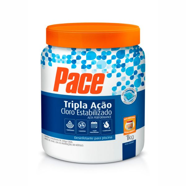 Np Pote 5 Pastilhas Cloro Pace Tripla Acao Hth 200g