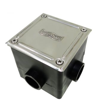 Caixa De Passagem Sodramar Plástica Tampa Inox