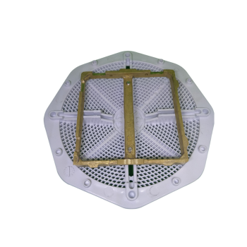 Grade De Fundo C/ Caixilho Latão Branco - Pooltec