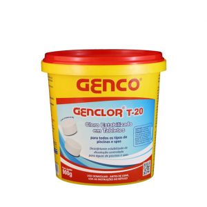 Tablete Cloro 45 Past. 20G Genco T-20 Pote 900G